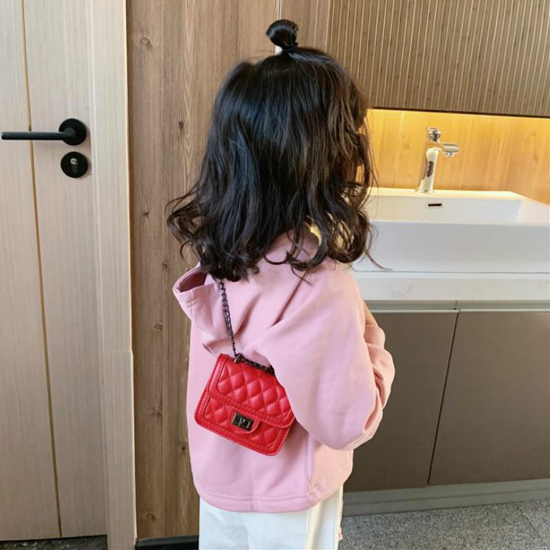 Изображение товара: Детская мини-сумка-клатч, 2021, милая кожаная сумка через плечо для девочек, маленькие кошельки и сумочки, сумка-мессенджер для девочек
