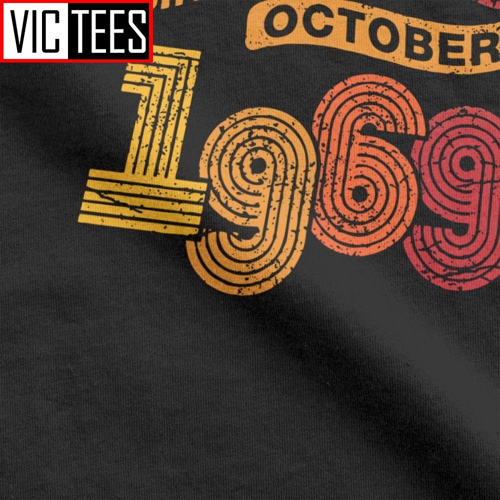 Изображение товара: Мужская потрясающая футболка с октября 1969 года, винтажная забавная хлопковая Футболка 49th с коротким рукавом, мужские футболки