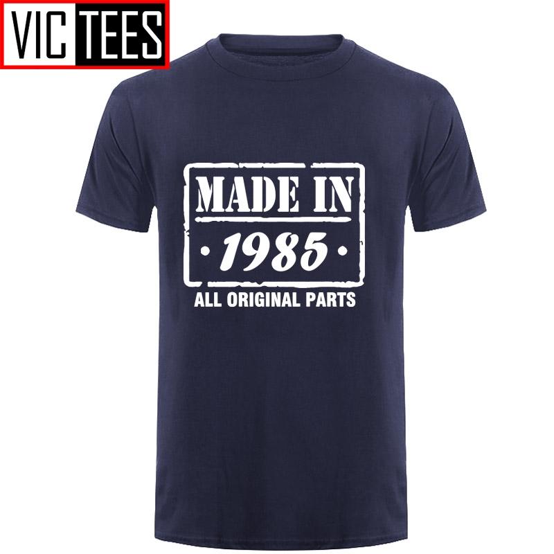 Изображение товара: Мужская футболка на 33-й день рождения, забавная Мужская футболка, сделано в 1985, мужская одежда 2018