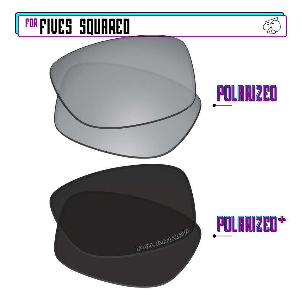 Изображение товара: Поляризованные Сменные линзы EZReplace для квадратных солнцезащитных очков Oakley Fives-Blk P Plus-SirP Plus