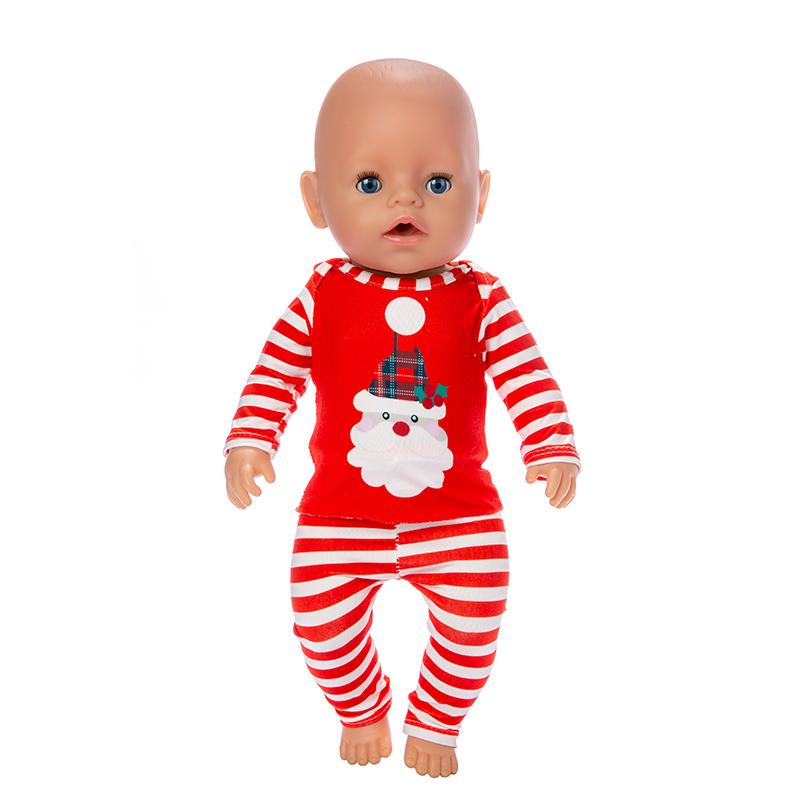Изображение товара: 43 см кукольная одежда для детской куклы Санта Клаус Радужная Кукла Одежда Аксессуары для детского подарка 18 дюймов кукольная одежда