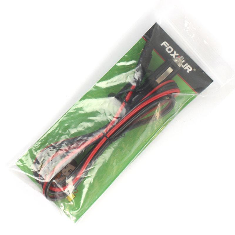 Изображение товара: FOXSUR 12V SAE для автомобильного прикуривателя удлинитель Сверхмощный шнур с быстроразъемным адаптером автомобильный зарядный кабель 150 см