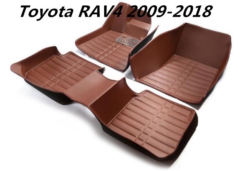 Изображение товара: Для 09-18 Toyota RAV4 RAV 4 2009 2010 2011 2012 2013 2014 2015 2016 2017 2018 высококачественные кожаные автомобильные коврики