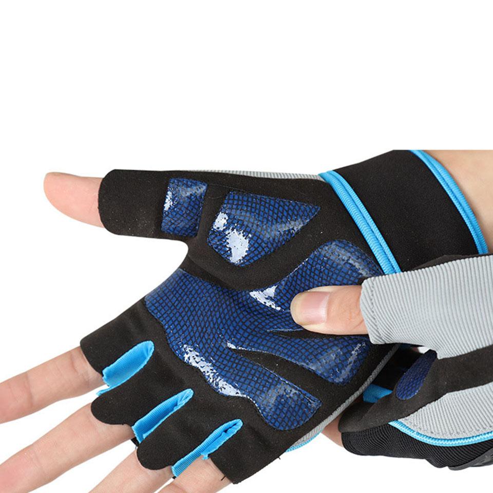 Изображение товара: Многофункциональные спортивные перчатки на запястье, Нескользящие и амортизирующие дышащие и удобные перчатки, велосипедные перчатки с открытыми пальцами