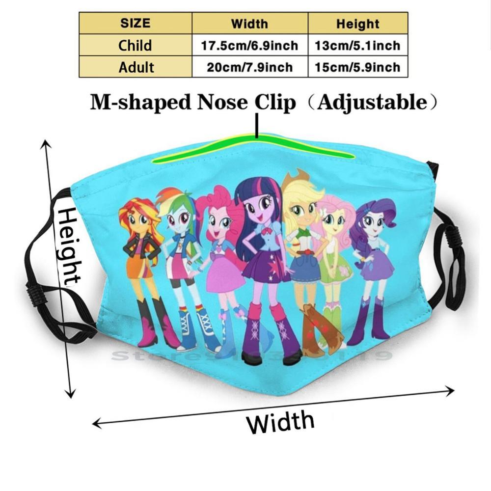Изображение товара: Команда Дружбы (принцесса Сумерки версии) Смешная моющаяся маска для лица с фильтром для взрослых и детей, дружба конвестита для девочек