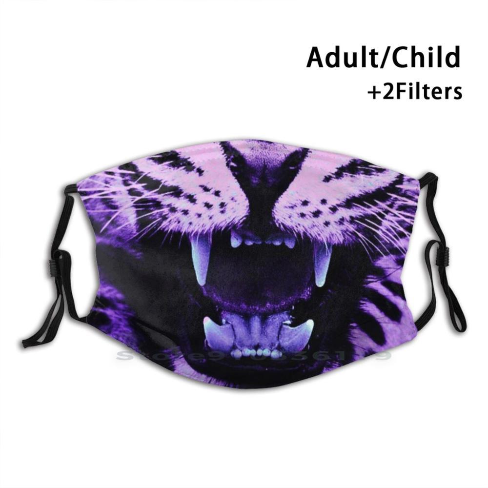 Изображение товара: Смешная маска для лица с фильтром, для взрослых и детей, с леопардовым принтом