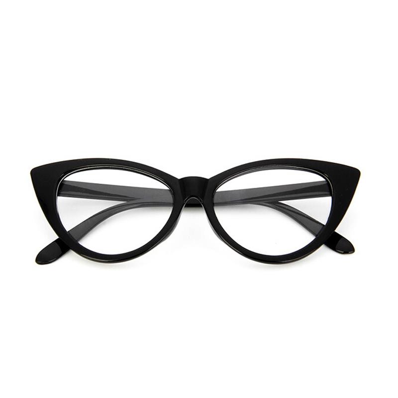 Изображение товара: Очки seemfly в стиле ретро оправа для очков в стиле кошачьи глаза, модная классическая оправа, оптические очки, прозрачные очки, могут быть снабжены близорукостью