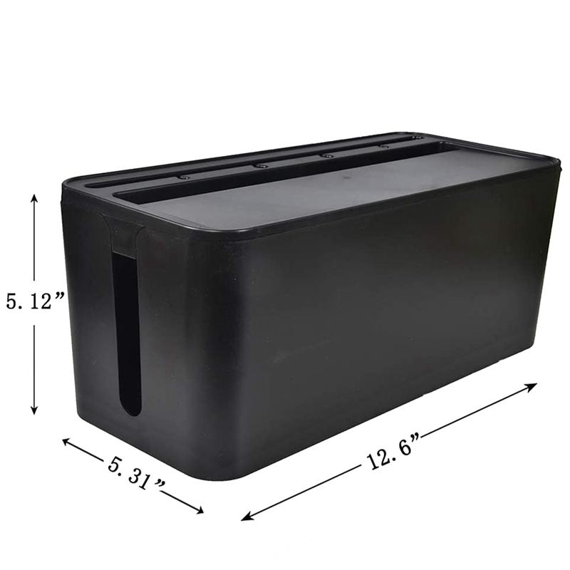 Изображение товара: Коробка для управления кабелем для управления настольным кабелем и блок питания (черный)