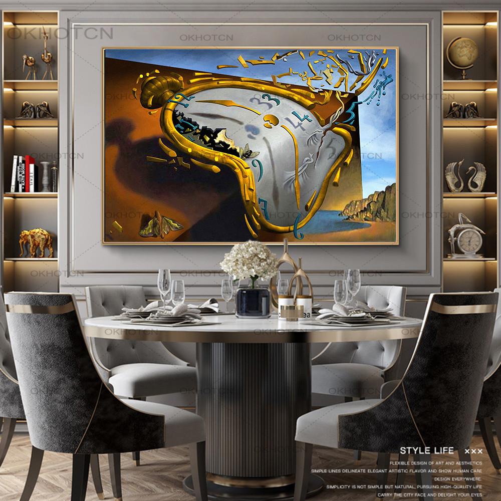 Изображение товара: Salvador Dali сохранение памяти холст настенные картины художественные плакаты и принты знаменитые художественные картины Домашний Настенный декор