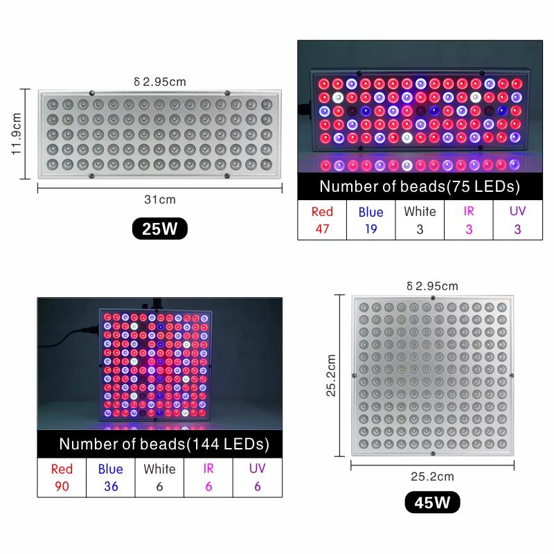 Изображение товара: Лампа светодиодная для выращивания растений, 25-45 Вт, 85-265 в перем. Тока