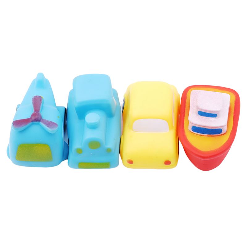 Изображение товара: Детские игрушки для ванной, 4 шт./лот, модель автомобиля из мягкой резины