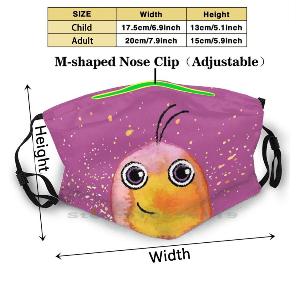 Изображение товара: Бактерий-улыбающийся многоразовые рот маска для лица с фильтры для бактерий розового цвета с рисунками фиолетовый/оранжевый/желтый/существо