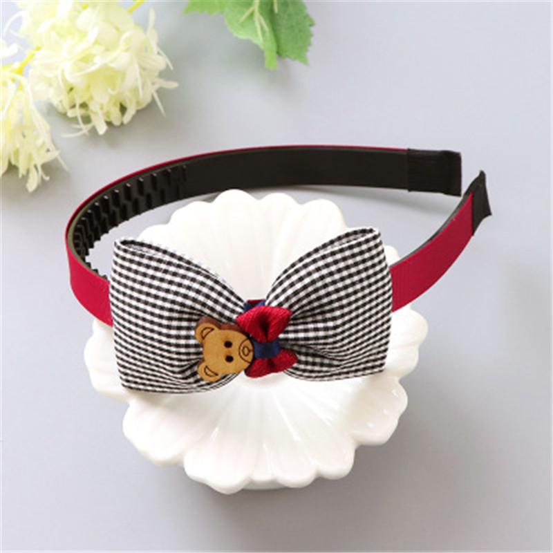 Изображение товара: Fashion Children Plastic Headband Cute Big Bows Flower Spot Hairband Girls Lovely Hair Band Headwear Kids Hair Accessories