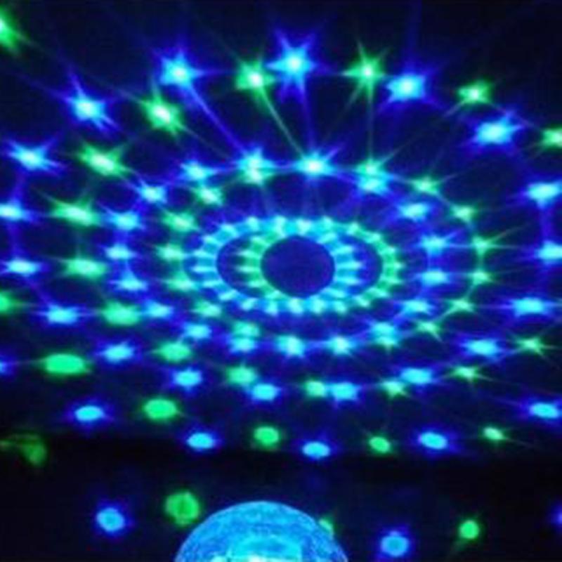 Изображение товара: Вращающийся дискошар с круглой активацией, освещение диджея для дискотеки, сценическое светодиодное RGB Освещение для рождества, свадьбы, вечевечерние, 6 цветов