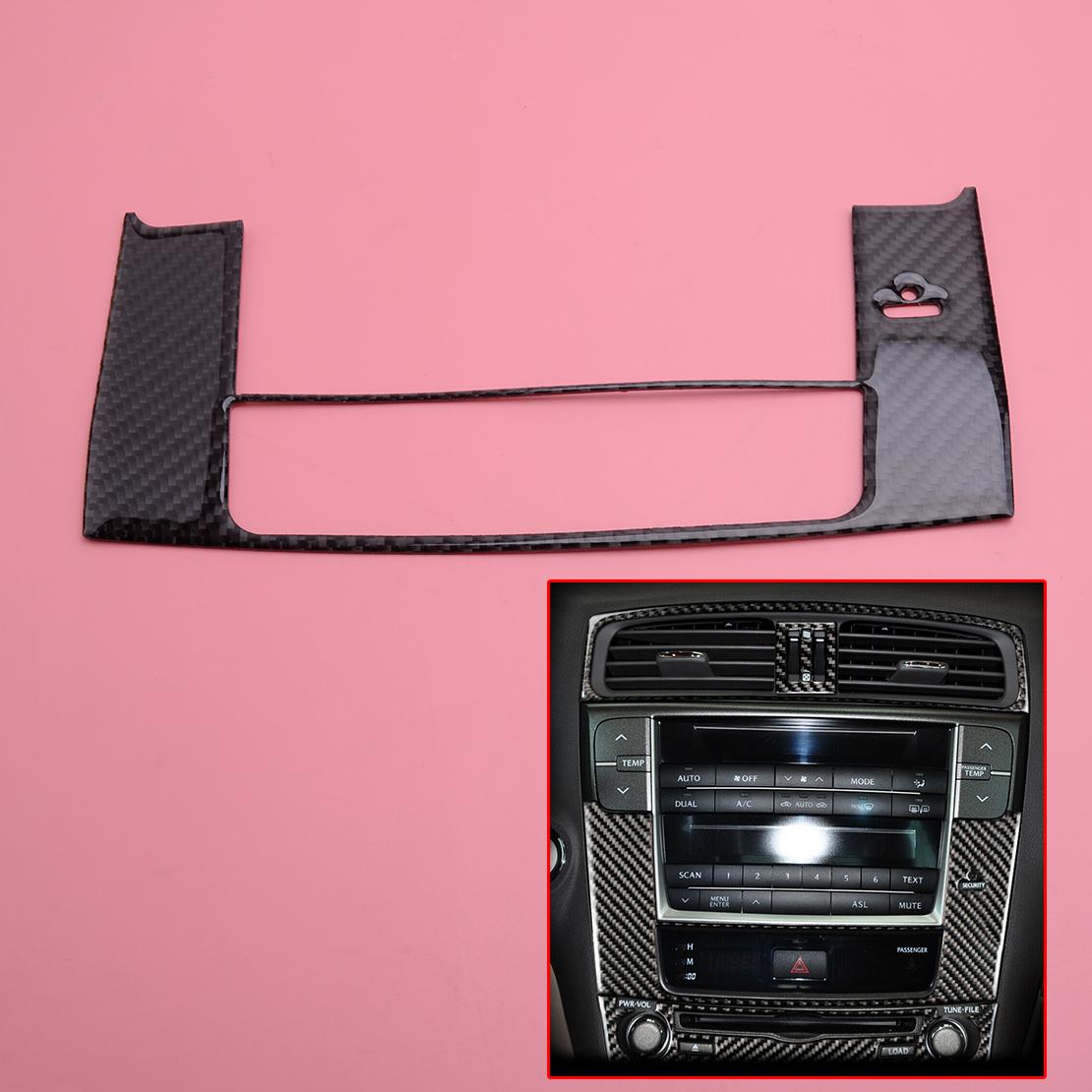 Изображение товара: Углеродное волокно GPS навигационная панель обшивка автомобиля черный подходит для Lexus IS250 IS300 IS350 2006 2007 2008 2009 2010 2011 2012 LHD