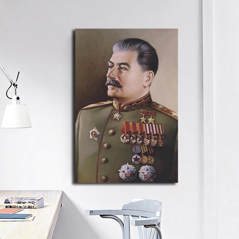 Изображение товара: HD Печать Иосифа Сталин портрет настенное искусство холст живопись плакаты печать настенные картины для гостиной домашний декор художественные картины