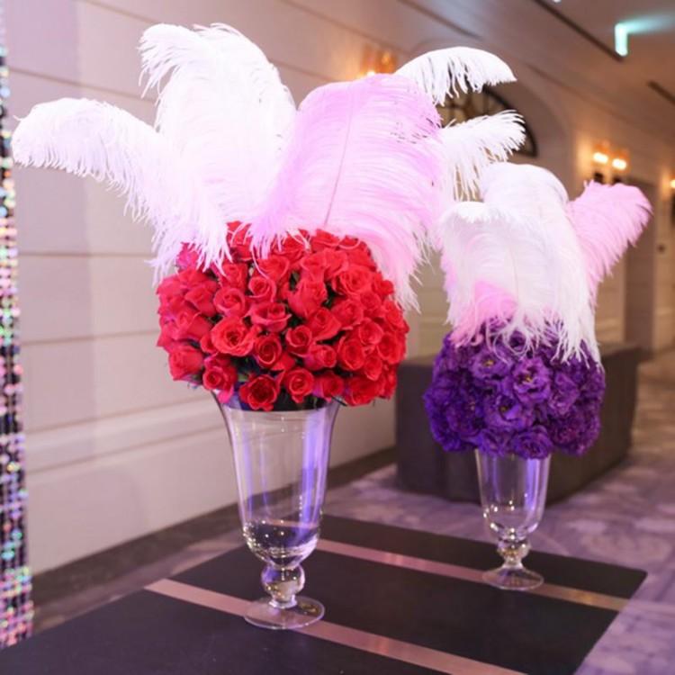 Изображение товара: Wholesale 100pcs/lot Black White Ostrich Feather Plume Craft Supplies Wedding Party Table Centerpieces Decoration Free Shipping