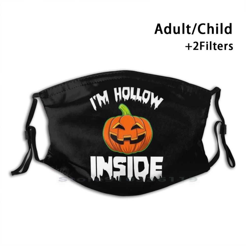 Изображение товара: I'M Hollow Inside смешные страшные маски для Хэллоуина для взрослых детей моющиеся смешные маски для лица с фильтром Смешные Хэллоуин