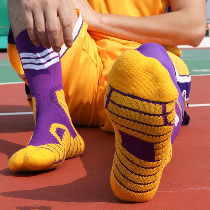 Изображение товара: Профессиональные баскетбольные носки Super Star, компрессионные поглощающие Пот спортивные носки, нескользящее полотенце, нижнее белье, футбольные чулки, носки