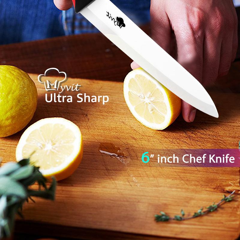 Изображение товара: Набор керамических кухонных ножей, держатель для шеф-ножей, нарезка, универсальный для очистки овощей, нож с белым лезвием 3, 4, 5, 6 дюймов + подставка + Овощечистка, набор для готовки
