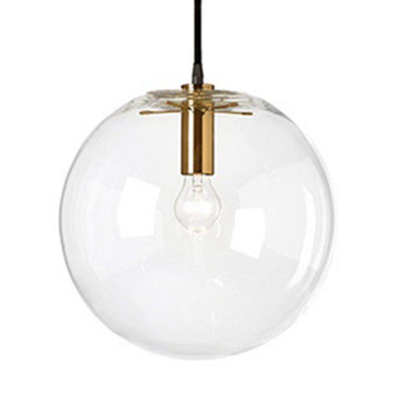 Изображение товара: Современная стеклянная Подвесная лампа LukLoy, светодиодная прикроватная лампа для столовой, подвесной светильник со стеклянным шаром, потолочный светильник