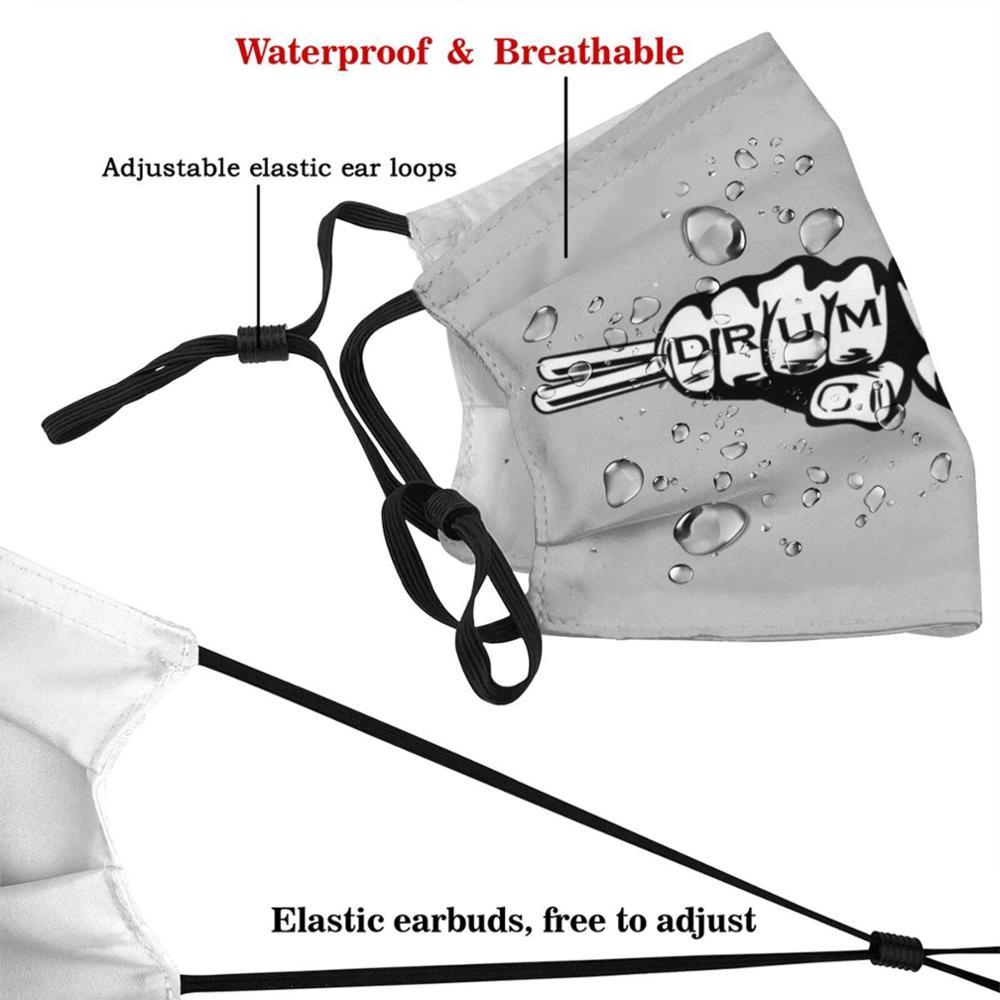 Изображение товара: Барабанный барабан дизайн для взрослых детей моющаяся смешная маска для лица с фильтром барабанный барабан барабанный музыкальный барабанный ремешок для музыки