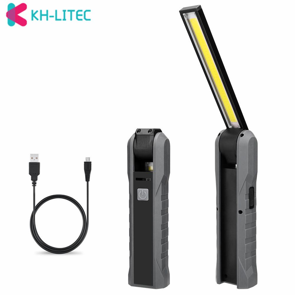 Изображение товара: Портативный светодиодный фонарик COB с зарядкой от USB, рабочий Магнитный ффонарь, яркий светильник для кемпинга на открытом воздухе