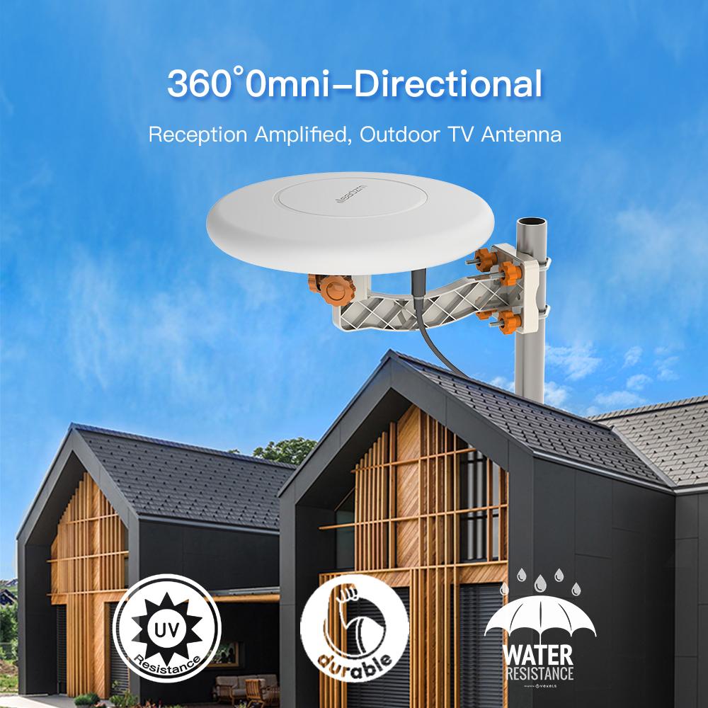 Изображение товара: Всенаправленная ТВ-антенна TA-A1 150 миль для помещений и улицы, прием на 360 градусов