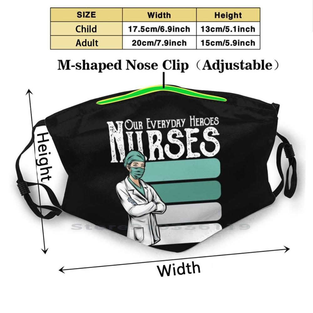 Изображение товара: Медсестры наши повседневные герои | Медсестра сильная Легенда героя Цитата Ретро стиль Арт Дизайн Пылезащитный фильтр смываемая маска для лица