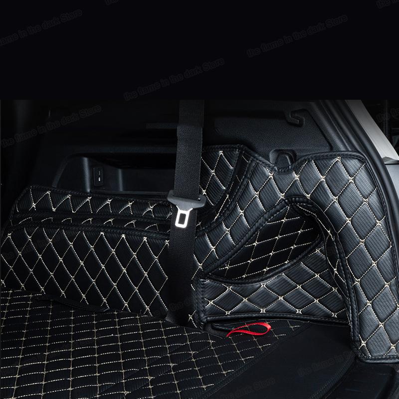 Изображение товара: Коврик для багажника из волоконной кожи Lsrtw2017, коврик для груза для Mercedes Benz Glb 200 2019 2020 2021 X247, коврик для багажника, аксессуары для автомобиля