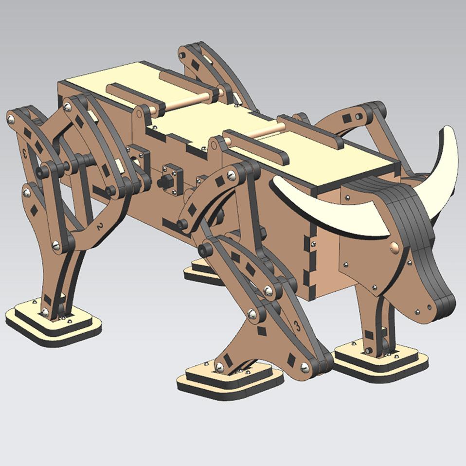 Изображение товара: Walkable собранная корова модель «сделай сам» головоломка 3D деревянная головоломка родитель-ребенок игрушки ручной работы