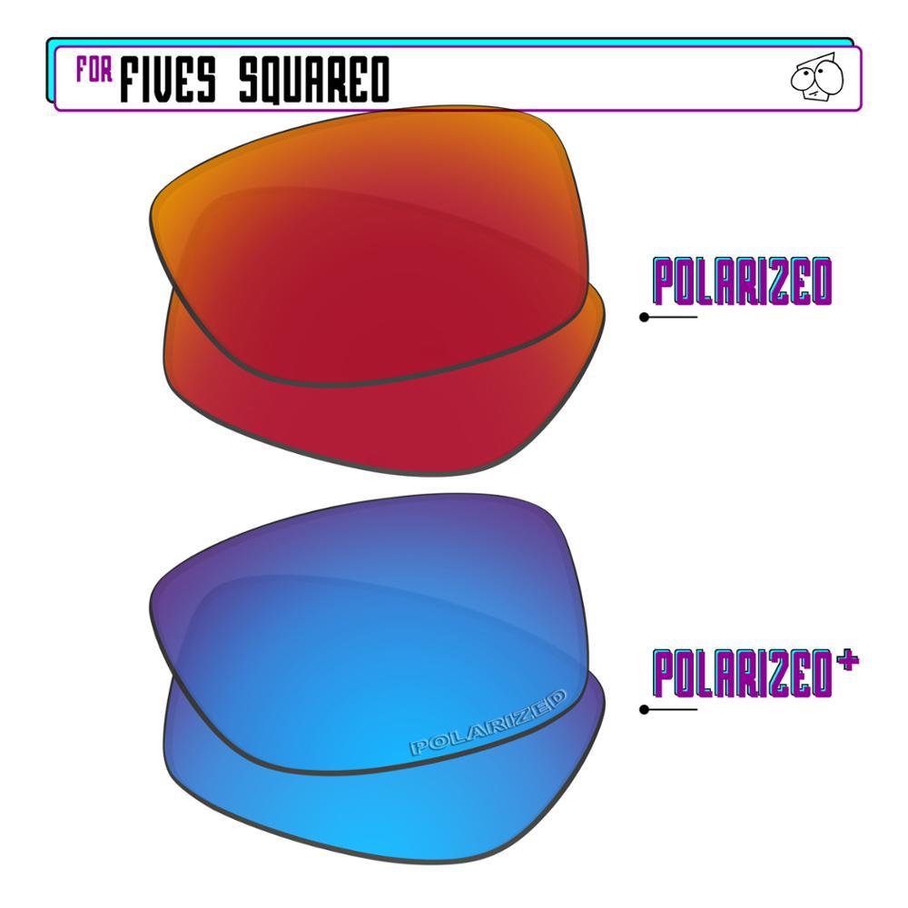Изображение товара: Поляризованные Сменные линзы EZReplace для квадратных солнцезащитных очков Oakley Fives-BlueP Plus-RedP Plus