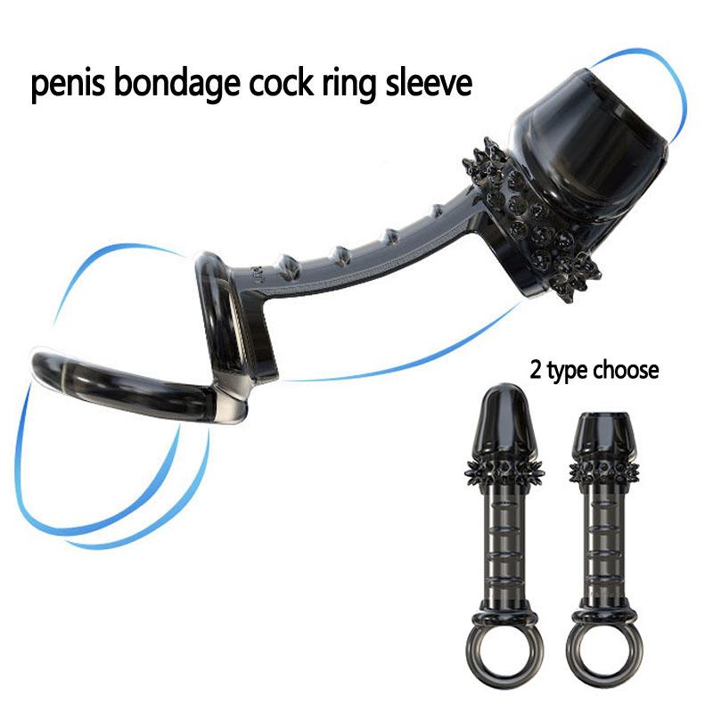 Изображение товара: Кольцо на пенис для мужчин, эротические игрушки для взрослых, бандаж для мошонки, блокировка эякуляции, бандаж для пениса, Cbt Bdsm