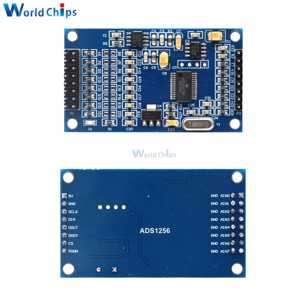 Изображение товара: ADS1256 24 бит 8 каналов АЦП AD модуль SPI Связь Интерфейс высокой точности 5V сбора данных плата сбора данных