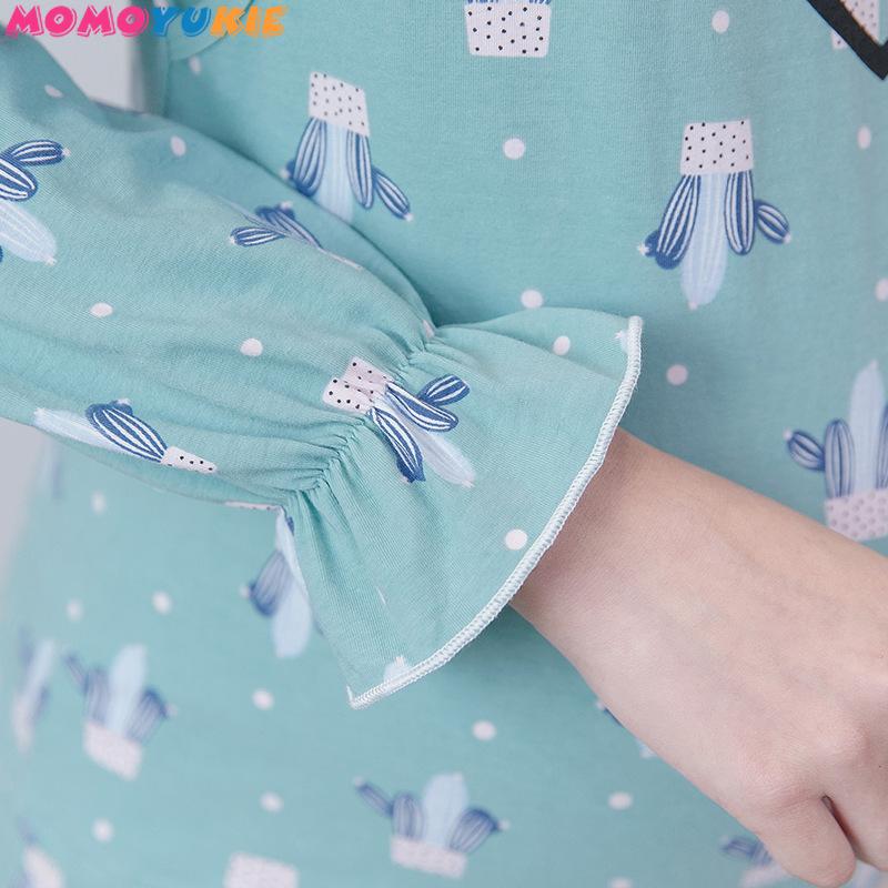 Изображение товара: 2020 Autumn Pregnant Women Nusing Sets Print Maternity Breastfeeding Pajamas Winter Pregnancy Nightwear Suits Maternal Clothes