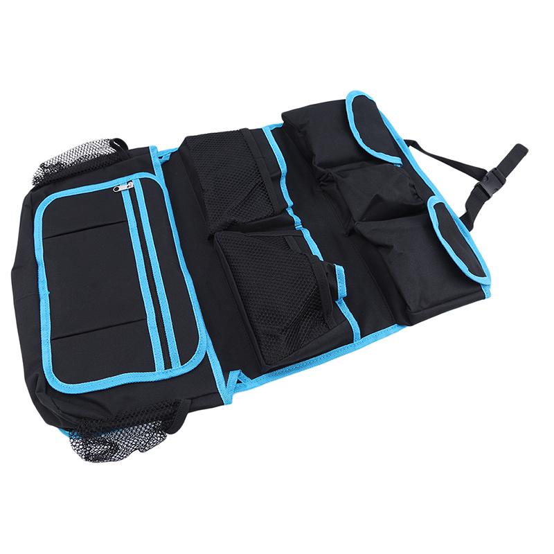 Изображение товара: Черная сумка для хранения на сиденье автомобиля многофункциональный автомобильный подвесная сумка для хранения с несколькими карманами для заднего сидения автомобиля, сумки для хранения
