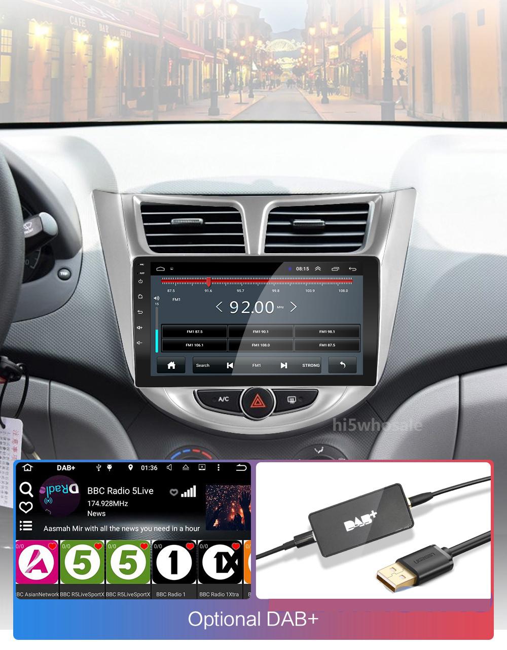 Изображение товара: Автомагнитола 2 din, Android 9,1, мультимедийный видеоплеер, GPS-навигация для Hyundai Solaris, Accent, Verna 2011, 2012, 2013 -2016, Wi-Fi