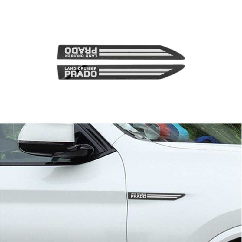 Изображение товара: 2 шт. из нержавеющей стали боковое крыло значок эмблема крыло для Toyota prado Аксессуары для land cruiser