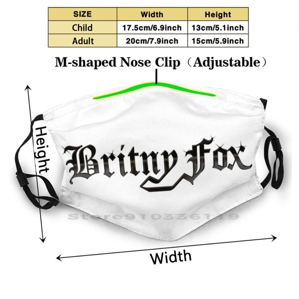 Изображение товара: Бритни лиса-логотип дизайн Пылезащитный фильтр смываемая маска для лица дети Бритни лиса типси логотип
