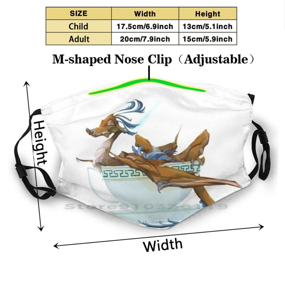 Изображение товара: Многоразовая чайная чашка с изображением дракона, маска для лица, с фильтрами, для детей, чашка для чая с драконом, чашка S, чашка m, драконий, Wyvern Wyrm, золотая, бронзовая