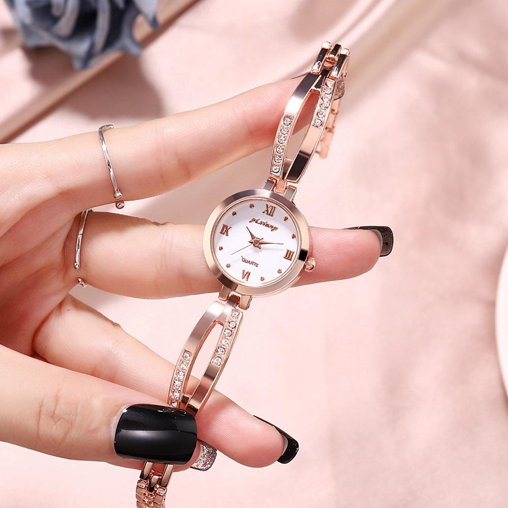 Изображение товара: Ladies Quartz Wristwatches Fashion Casual Women Dress Watch Reloj Mujer Luxury Watches Stainless Steel Small Gold Bracelet Watch