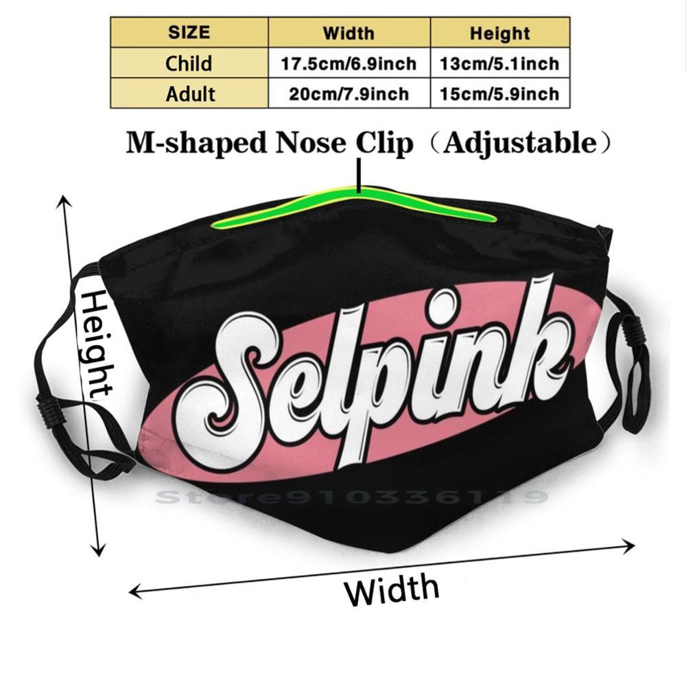 Изображение товара: Selpink дизайн Пылезащитный фильтр смываемая маска для лица дети Selpink Selena Gomez Pink K Pop Song Music
