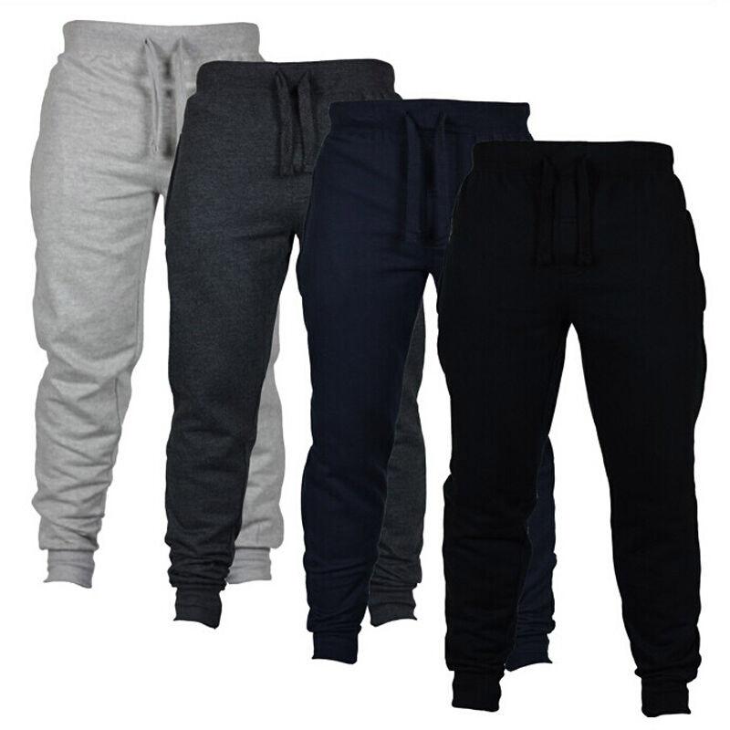 Изображение товара: Брюки мужские повседневные, тренировочные штаны, серый хлопок, эластичные, для спортзала, фитнеса, тренировок