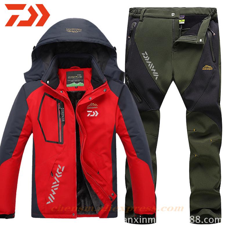 Изображение товара: Daiwa Clothing for Fishing Jacket Waterproof Windproof Warm Thick Pants Fishing Shirt Sports Fishing Suit Winter Fishing Wear