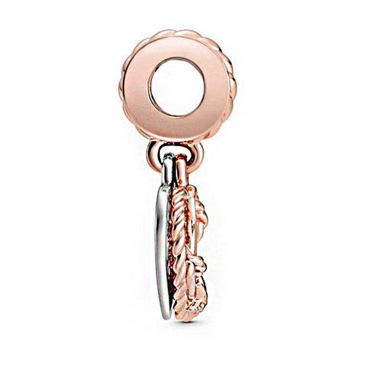 Изображение товара: Очаровательные браслеты из розового золота 2020 пробы, подводный якорь, подвеска, подарок для женщин, для лета, серебряные бусины 925 пробы