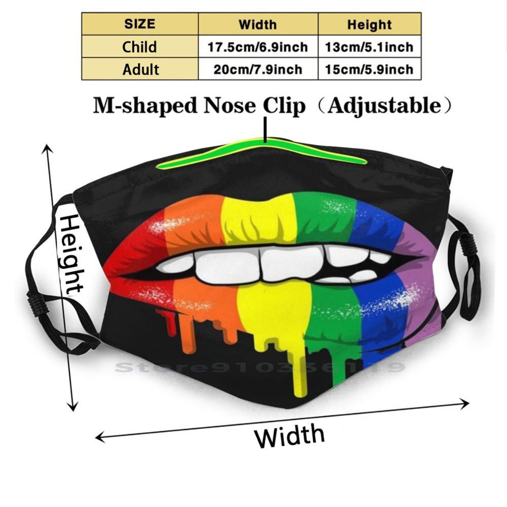Изображение товара: Двухцветный рот печати многоразовая маска Pm2.5 фильтр маска для лица дети рот, губы цвет зубов