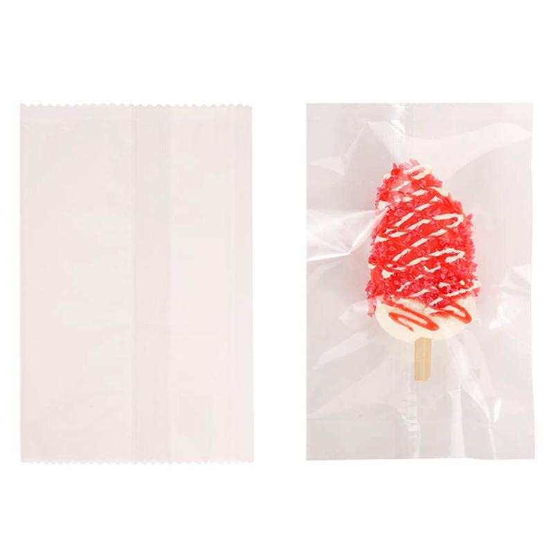 Изображение товара: UPORS 100 шт./компл. пакеты для мороженого на палочке одноразовые пластиковые пакеты для льда, пищевой прозрачный пакет для льда, для лечения эскимо