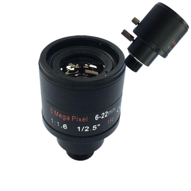 Изображение товара: Объектив CCTV 1/2.5 дюймов 6-22 мм 5MP M12 крепление с переменным фокусным расстоянием F1.6 для 4MP/5MP CMOS/CCD Датчик Безопасности IP/AHD камера