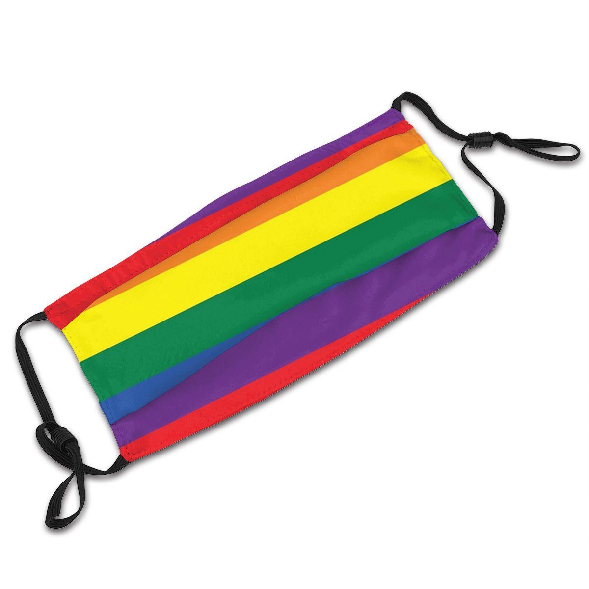 Изображение товара: Радужный Флаг ЛГБТ Радуга, фестиваль Прайд цвета одноразовые принт губ маска для лица с фильтрами против дымки пыле ушной Защитная крышка муфельная печь
