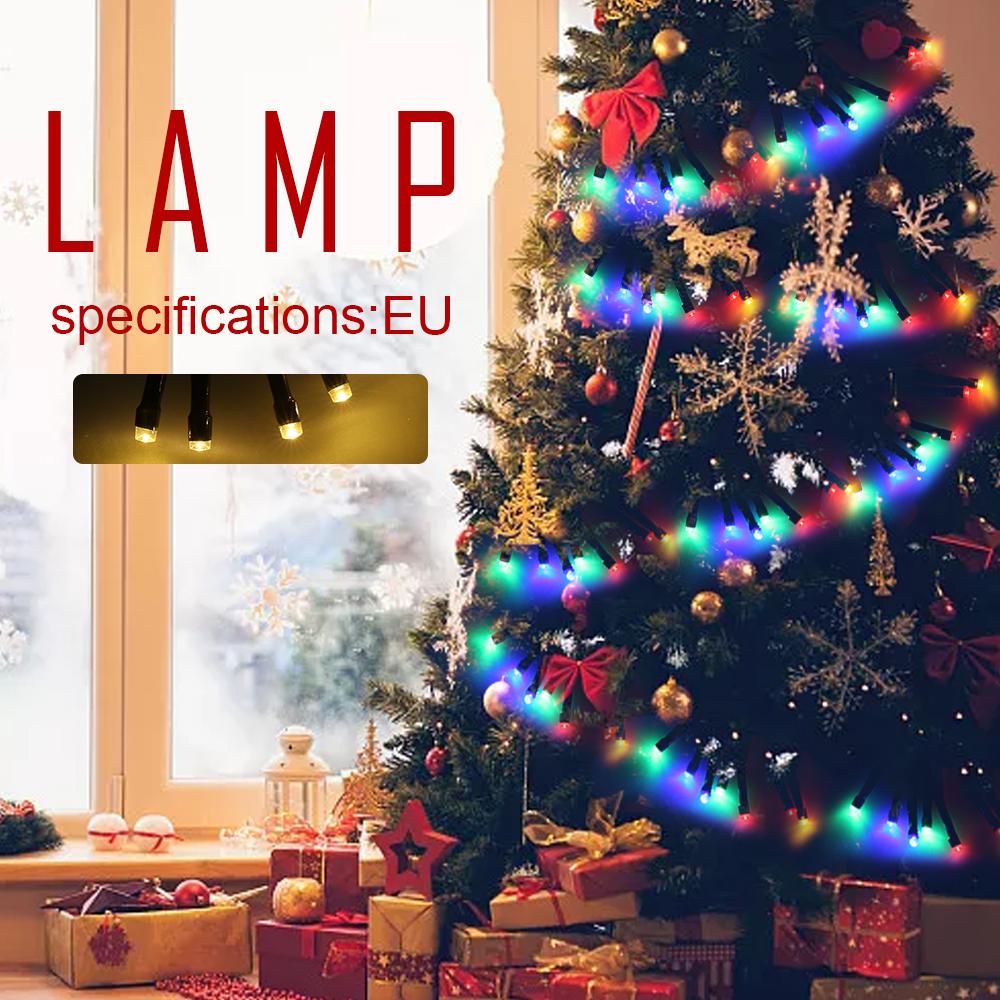 Изображение товара: Рождественская светильник ная гирлянда, 10 м, 100 светодиодов, Сказочная гирлянда с теплым белым светом, украшение для дома, свадьбы, вечеринки, питание от вилки США, Великобритании и Европы
